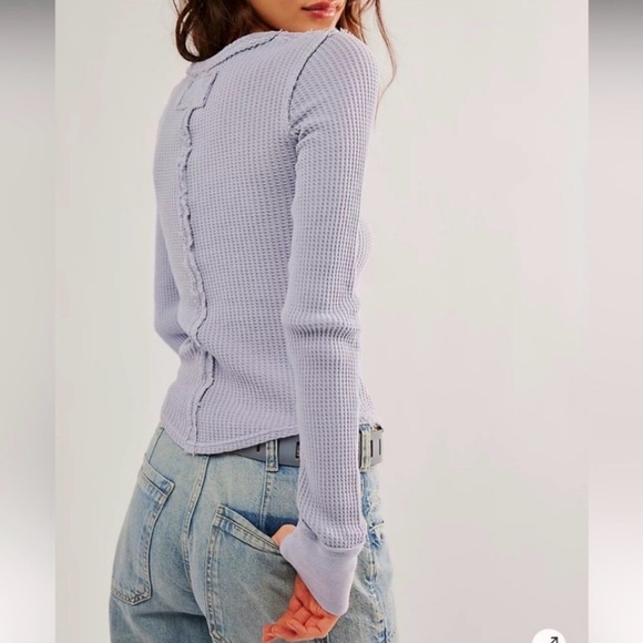 NWT Free People We The Free Roll With It Thermal Icelandic Blue - Picture 4 of 4